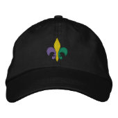 Casquette Brodée Mardi Gras ~ Fleur De Lis (Devant)