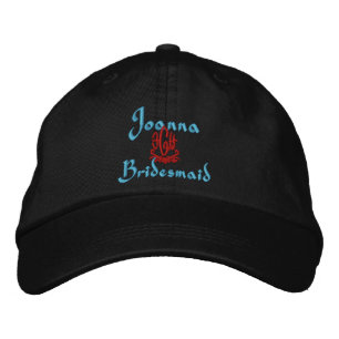 Casquette Brodée Mariage de Bridesmaid Noir