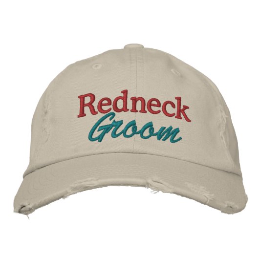 Casquette Brodée Mariage Redneck - Groom par SRF (Devant)