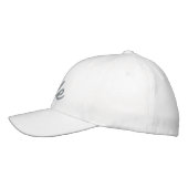 Casquette Brodée Mariée | Bachelorette Silver Grey Script moderne (Gauche)