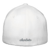 Casquette Brodée Mariée | Bachelorette Silver Grey Script moderne (Dos)