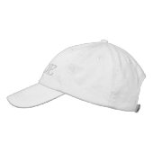 Casquette Brodée Mariée chic texte rose blush blanc (Gauche)