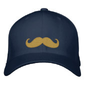Casquette Brodée Marine moustache (Devant)