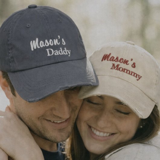 Casquette Brodée Matching Mommy Daddy embroidered caps set