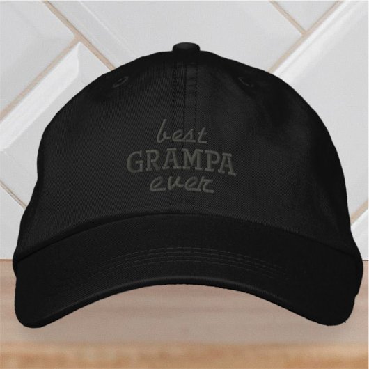 Casquette Brodée Meilleur Grampa jamais moderne Typographie simple