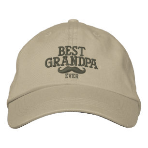 Casquette Brodée Meilleur grand-père jamais la broderie de moustach