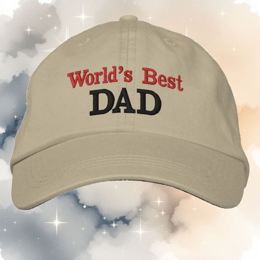 Casquette Brodée Meilleur papa du monde Votre texte N'importe quel
