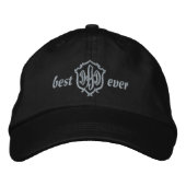 Casquette Brodée Meilleur papa jamais moderne Monogramme simple (Devant)