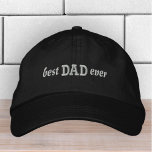Casquette Brodée Meilleur Papa Jamais Moderne Typographie Simple<br><div class="desc">Meilleur papa Une simple typographie.</div>