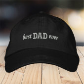 Casquette Brodée Meilleur Papa Jamais Moderne Typographie Simple