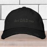 Casquette Brodée Meilleur Papa Jamais Moderne Typographie Simple<br><div class="desc">Meilleur papa Une simple typographie.</div>