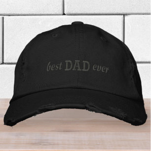 Casquette Brodée Meilleur Papa Jamais Moderne Typographie Simple