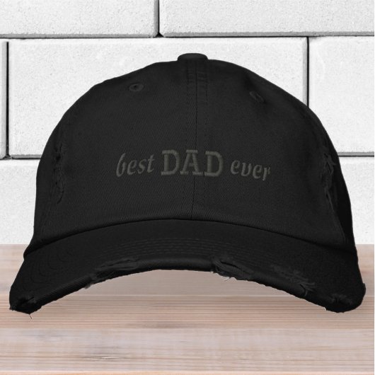Casquette Brodée Meilleur Papa Jamais Moderne Typographie Simple