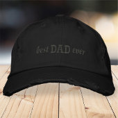 Casquette Brodée Meilleur Papa Jamais Moderne Typographie Simple