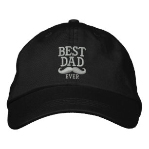 Casquette Brodée Meilleur papa jamais Super Papa Mustache Broderie