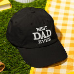 Casquette Brodée Meilleur Papa Jamais Typographie Moderne Personnal<br><div class="desc">Best Dad Ever Modern Typography Custom Embroder Baseball Casquette dispose du texte simple et moderne brodé "Best Dad Ever". Parfait comme cadeau pour papa pour la Fête des pères,  Noël,  anniversaire et plus. Créé par Evco Studio www.zazzle.com/store/evcostudio</div>
