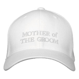 Casquette Brodée Mère de Groom rose vif blanc chic mariage
