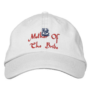 Casquette Brodée Mère Du Mariage De Mariée Blanc
