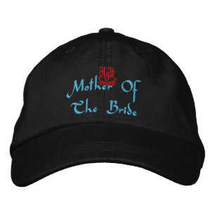 Casquette Brodée Mère Du Mariage De Mariée I Black