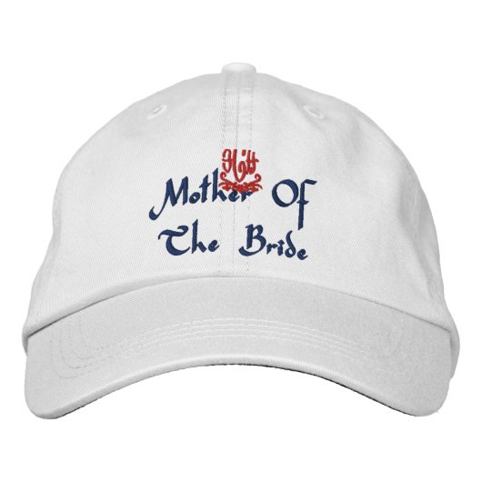 Casquette Brodée Mère Du Mariage De Mariée I White (Devant)