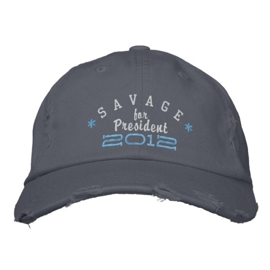 Casquette Brodée Michael Savage Pour Président 2012 (Devant)