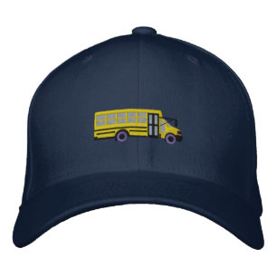 Casquette Brodée Mini broderie d'autobus d'école faite sur command