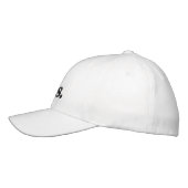 Casquette Brodée Mme noir et blanc moderne élégant chic (Gauche)