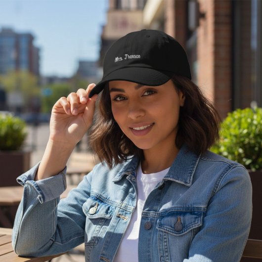 Casquette Brodée Mme Nom sur mesure Cadeau de mariage Cadeau de lun