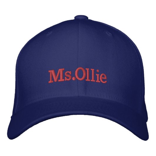 Casquette Brodée Mme Ollie (Devant)