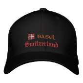 Casquette Brodée Mode Bâle & Suisse / Drapeau Suisse Patriotes (Devant)