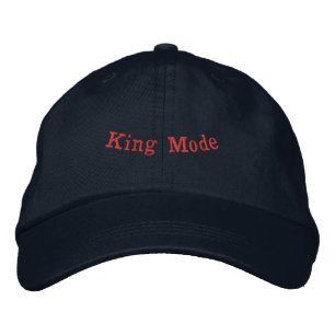Casquette Brodée Mode Roi-Chapeau Navy Réglable Attitude Royale Hom