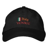 Casquette Brodée Mode Venise & Italie / Drapeau italien Patriotes (Devant)