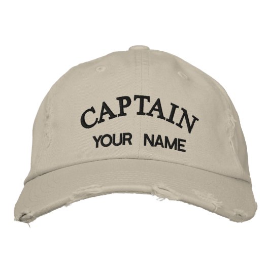 Casquette Brodée Modèle de capitaine brodé personnalisé (Devant)