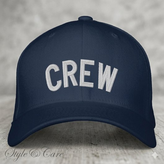 Casquette Brodée Modern Custom CREW Text