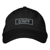 Casquette Brodée Modern Industrial Dashed Box Logo Custom Text (Devant)