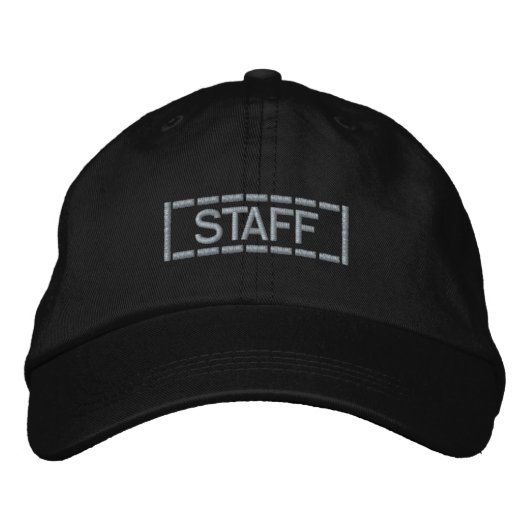 Casquette Brodée Modern Industrial Dashed Box Logo Custom Text (Devant)