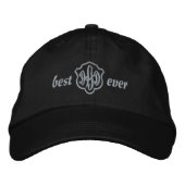 Casquette Brodée Moderne simple Monogramme meilleur papa jamais (Devant)