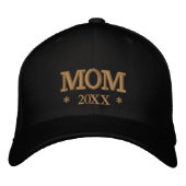 Casquette Brodée MOM 20XX embroidered baseball cap gold / white (Devant)