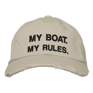 Casquette Brodée Mon Bateau. Mes règles - plaisance