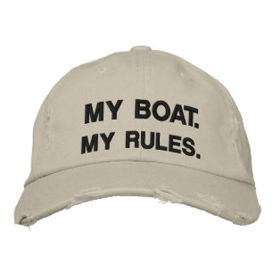 Casquette Brodée Mon Bateau. Mes règles - plaisance