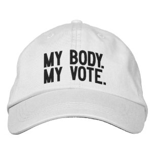 Casquette Brodée Mon corps, mon vote Les droits des femmes votent n