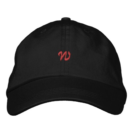 Casquette brodée monogramme avec initiale en majus (Devant)