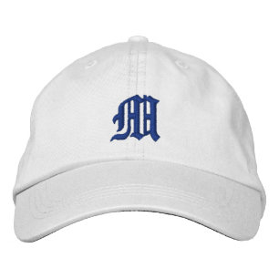 Casquette Brodée Monogramme calligraphie bleue classique