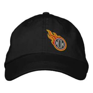 Casquette Brodée Monogramme de balle Flames de course personnalisée