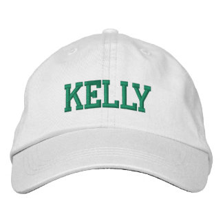Casquette Brodée Monogramme de bloc athlétique vert nom personnalis