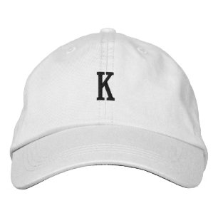 Casquette Brodée Monogramme lettre K - Chapeau impressionnant - Élé