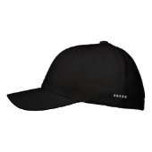 Casquette Brodée Monogramme Lettre ou Initiale Noir Flexfit de Base (Gauche)
