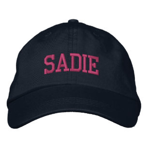 Casquette Brodée Monogramme personnalisé en bloc athlétique rose