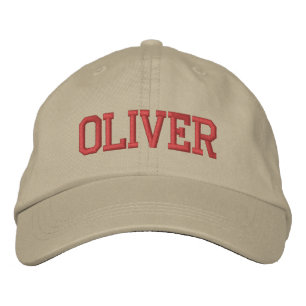 Casquette Brodée Monogramme personnalisé en bloc athlétique rouge
