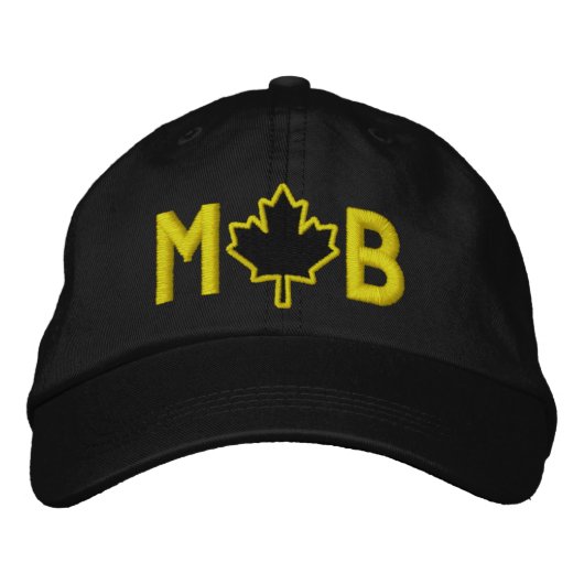 Casquette Brodée Monogramme Personnaliser la broderie feuille d'éra (Devant)